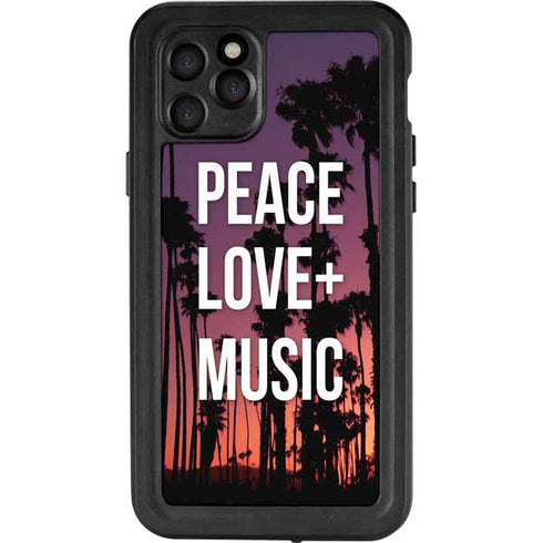 Peace Love And Music iPhone 11 Pro Waterproof Case