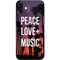 Peace Love And Music iPhone 12 Mini Skin