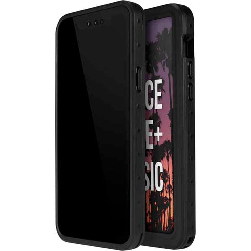 Peace Love And Music iPhone 12 Mini Waterproof Case