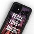 Peace Love And Music iPhone 12 Mini Waterproof Case