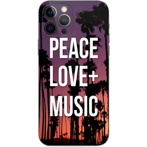 Peace Love And Music iPhone 12 Pro Skin