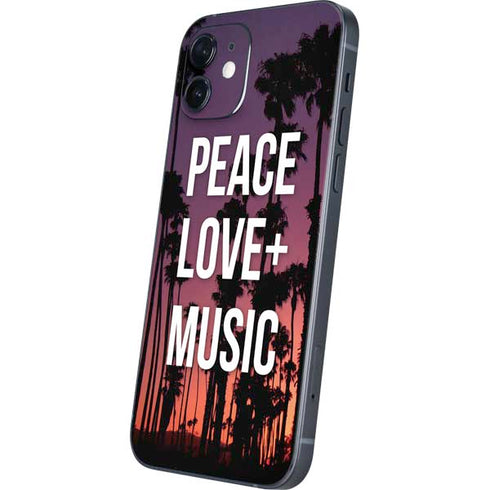 Peace Love And Music iPhone 12 Skin
