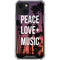 Peace Love And Music iPhone 13 Mini Clear Case
