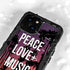 Peace Love And Music iPhone 13 Mini Waterproof Case
