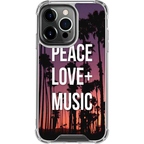 Peace Love And Music iPhone 13 Pro Clear Case