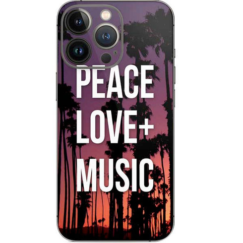 Peace Love And Music iPhone 13 Pro Skin