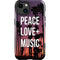 Peace Love And Music iPhone 15 Plus Impact Case