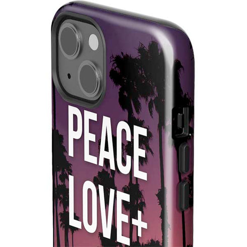 Peace Love And Music iPhone 15 Plus Impact Case