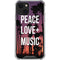 Peace Love And Music iPhone 14 Plus Clear Case
