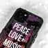 Peace Love And Music iPhone 15 Plus Waterproof Case