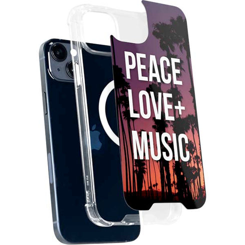 Peace Love And Music iPhone 15 Plus MagSafe Case