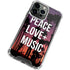 Peace Love And Music iPhone 15 Pro Clear Case