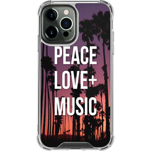 Peace Love And Music iPhone 14 Pro Max Clear Case