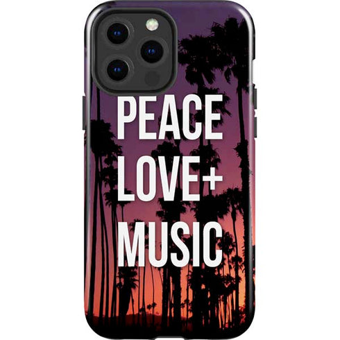 Peace Love And Music iPhone 14 Pro Max Impact Case