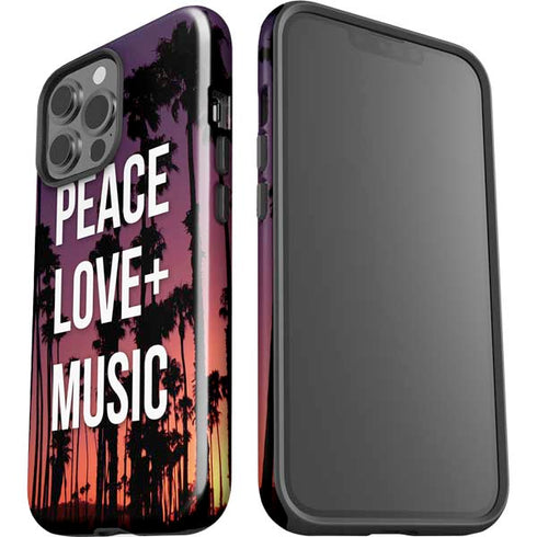 Peace Love And Music iPhone 14 Pro Max Impact Case