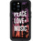 Peace Love And Music iPhone 14 Pro Max Waterproof Case