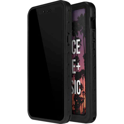 Peace Love And Music iPhone 14 Pro Max Waterproof Case