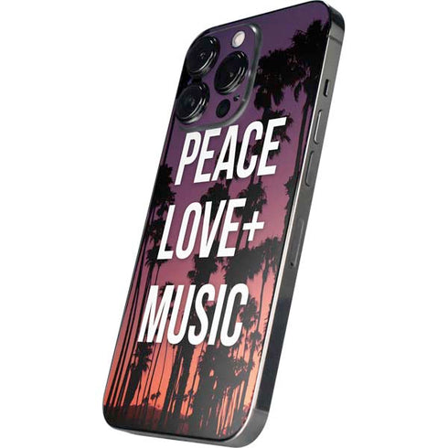 Peace Love And Music iPhone 14 Pro Skin