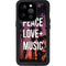 Peace Love And Music iPhone 14 Pro Waterproof Case