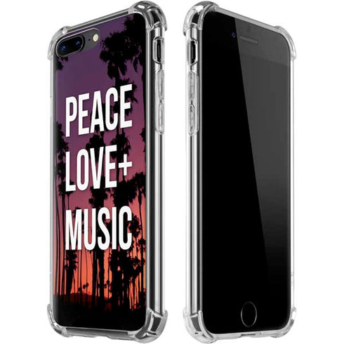 Peace Love And Music iPhone 7/8 Plus Clear Case