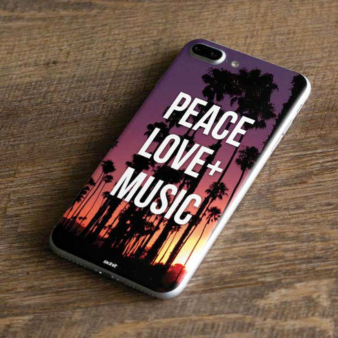Peace Love And Music iPhone 8 Plus Skin