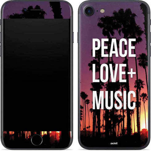Peace Love And Music iPhone 8 Skin