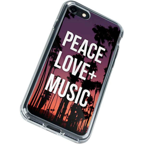 Peace Love And Music iPhone SE (2nd & 3rd Gen) Clear Case