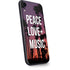Peace Love And Music iPhone XR Skin