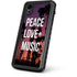 Peace Love And Music iPhone XR Waterproof Case
