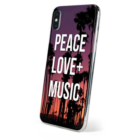 Peace Love And Music iPhone XS Max Skin