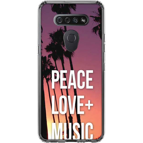 Peace Love And Music LG K51/Q51 Clear Case