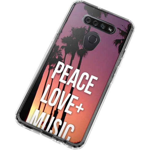 Peace Love And Music LG K51/Q51 Clear Case