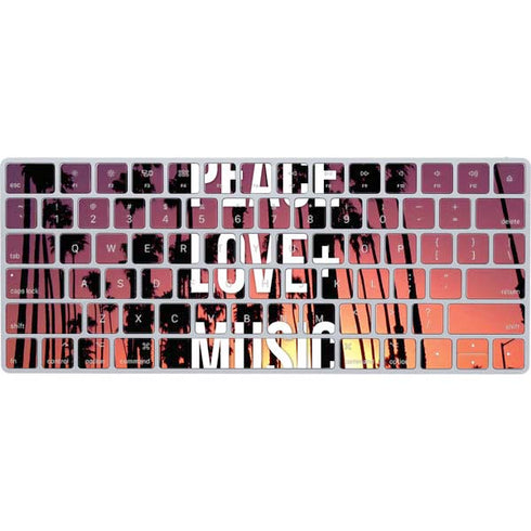 Peace Love And Music Magic Keyboard Skin
