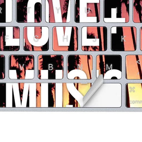 Peace Love And Music Magic Keyboard Skin