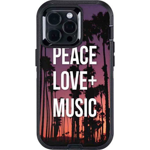 Peace Love And Music Otterbox Defender iPhone Skin