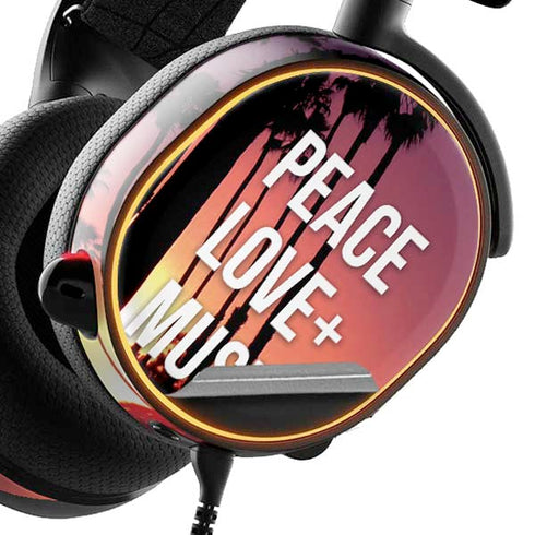 Peace Love And Music SteelSeries Arctis 3 Skin