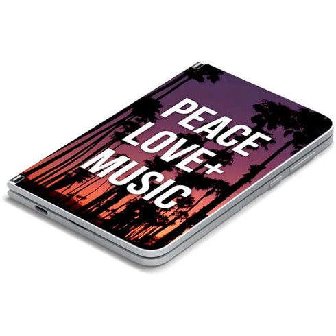 Peace Love And Music Surface Duo Skin