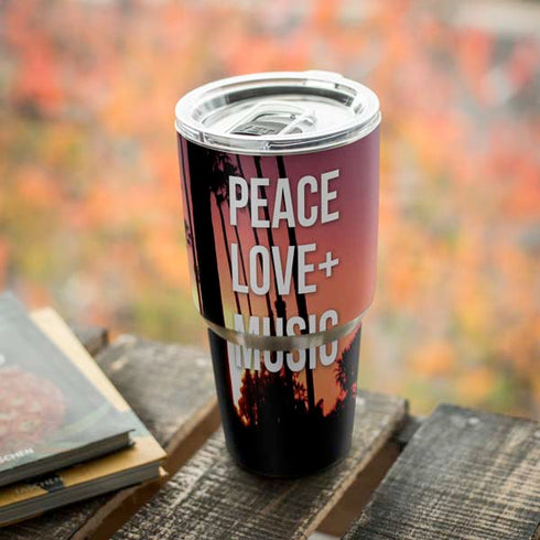 Peace Love And Music Yeti 30oz Rambler Tumbler Skin