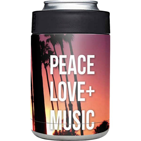 Peace Love And Music Yeti Colster Can Insulator Skin