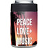 Peace Love And Music Yeti Colster Can Insulator Skin
