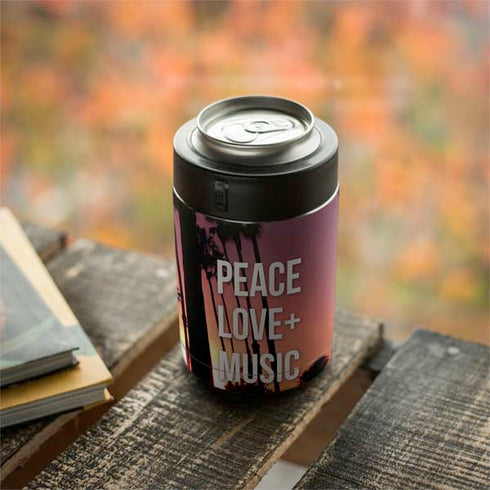Peace Love And Music Yeti Colster Can Insulator Skin
