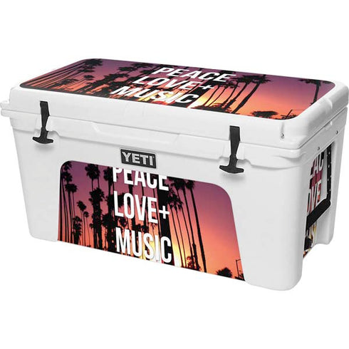 Peace Love And Music YETI Tundra 75 Hard Cooler Skin