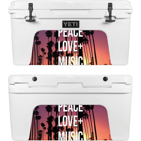 Peace Love And Music YETI Tundra 75 Hard Cooler Skin