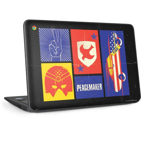 DC Comics Peacemaker Collage HP Chromebook Skin