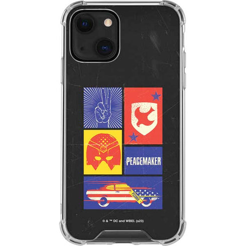 DC Comics Peacemaker Collage iPhone 15 Plus Clear Case