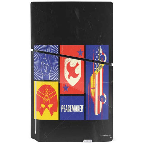 DC Comics Peacemaker Collage PS5 Slim Disk Console Skin