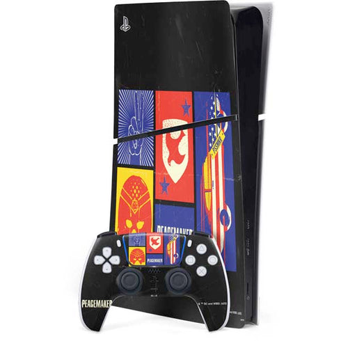 DC Comics Peacemaker Collage PS5 Slim Digital Edition Bundle Skin