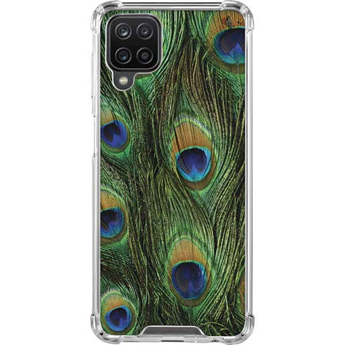 Peacock Animal Print Galaxy A12 Clear Case