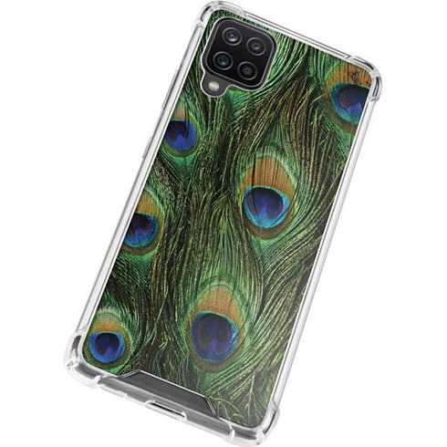 Peacock Animal Print Galaxy A12 Clear Case