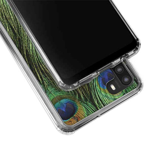 Peacock Animal Print Galaxy A21 Clear Case